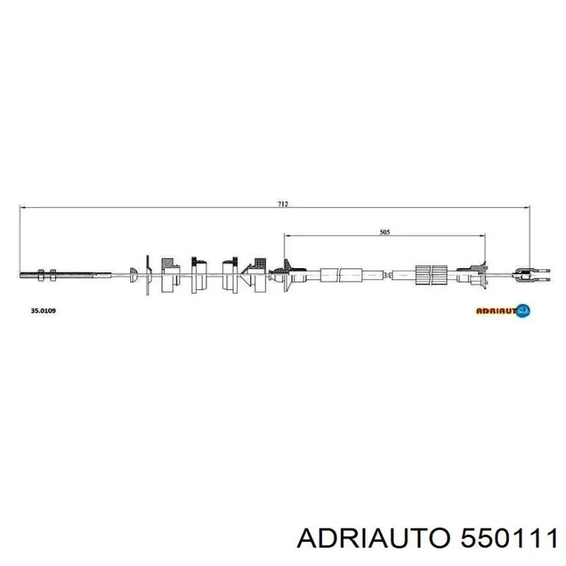 Cabo de embraiagem 550111 Adriauto