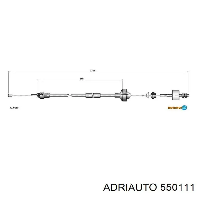 Cabo de embraiagem Adriauto 550111