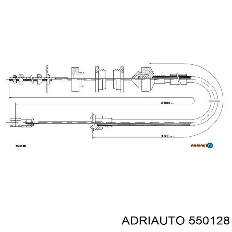 Cabo de embraiagem 550128 Adriauto