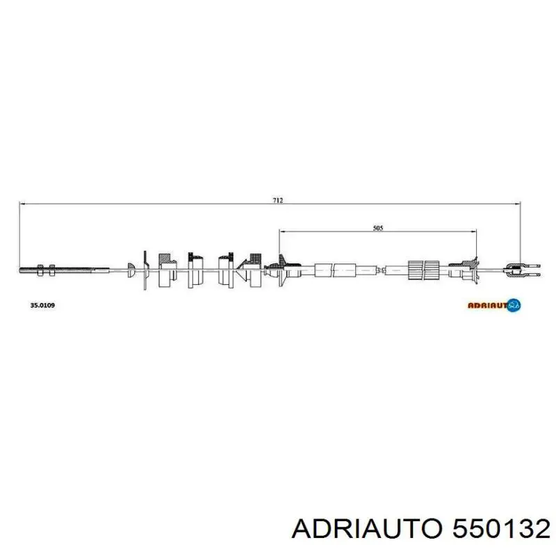 Compre 550132 Adriauto Cabo de embraiagem