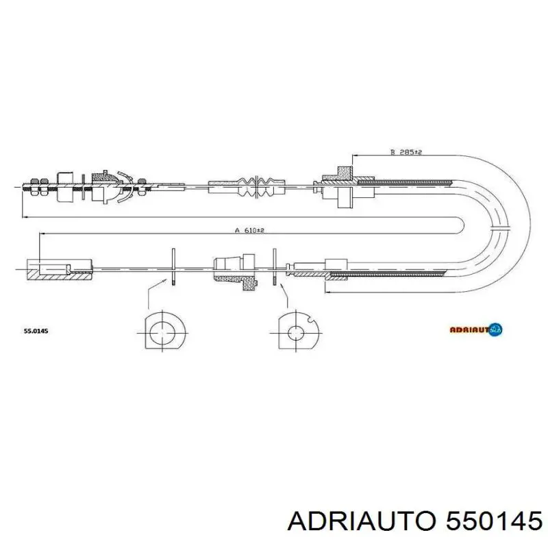 Cabo de embraiagem Adriauto 550145