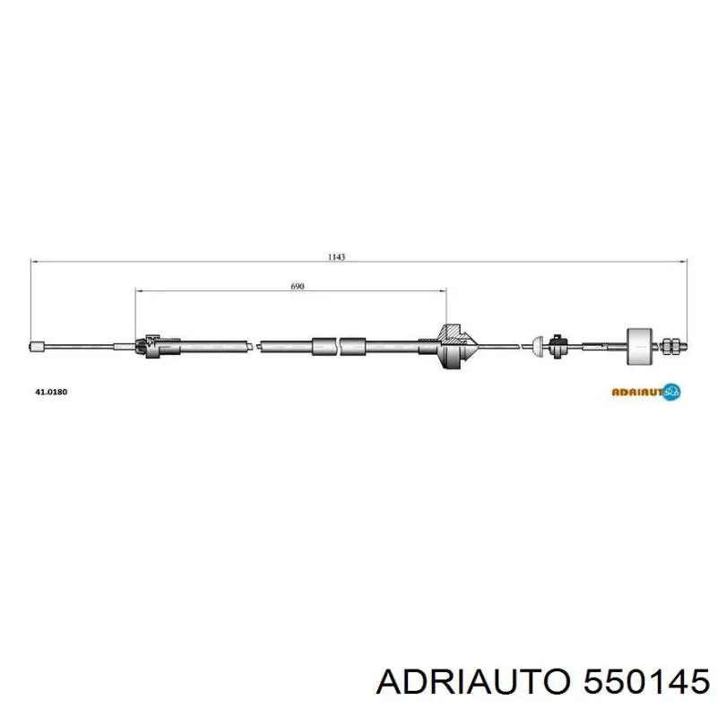 Cabo de embraiagem 550145 Adriauto