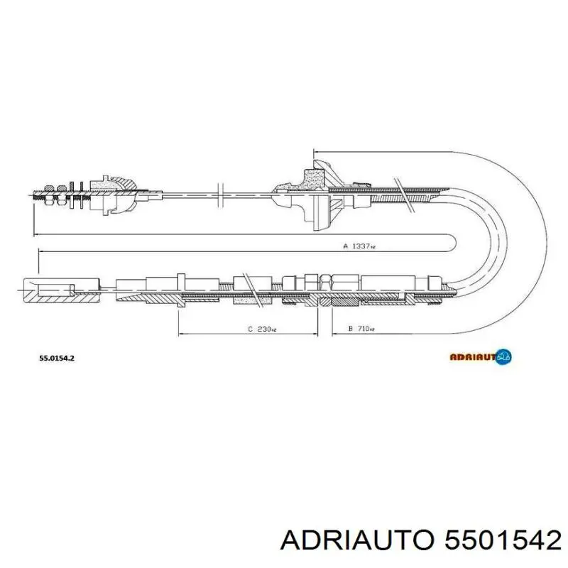 5501542 Adriauto Cabo de embraiagem
