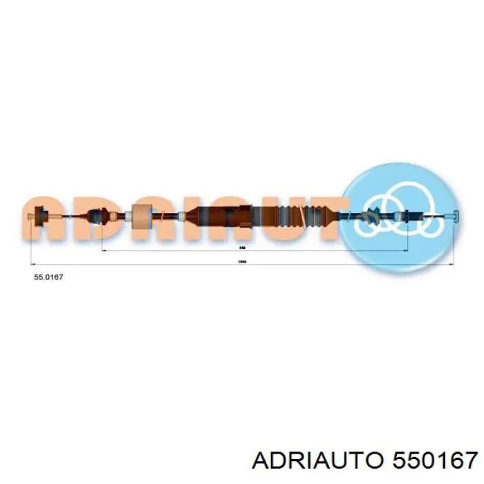 550167 Adriauto Cabo de embraiagem