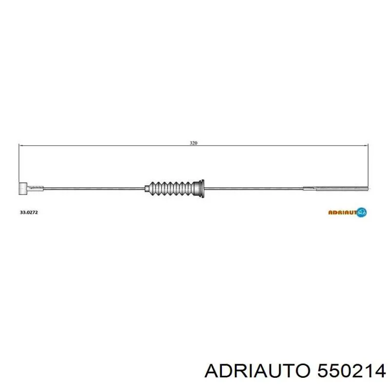 Cabo traseiro direito/esquerdo do freio de estacionamento Adriauto 550214 preço, a partir de 11,79 USD