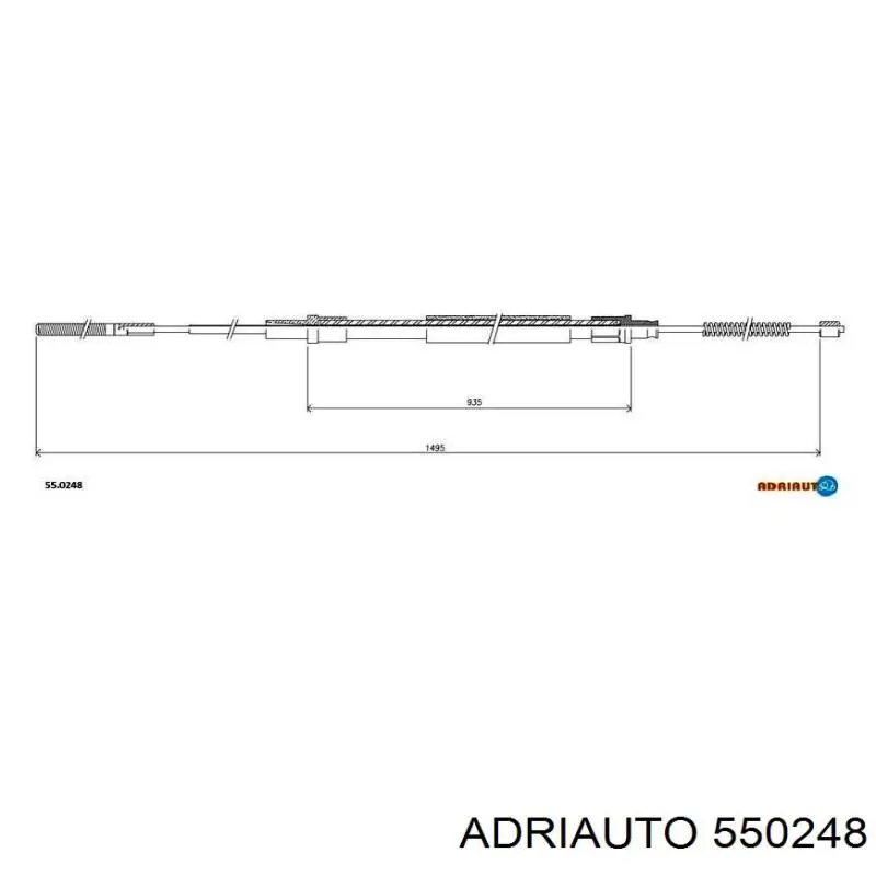 550248 Adriauto Cabo traseiro direito/esquerdo do freio de estacionamento