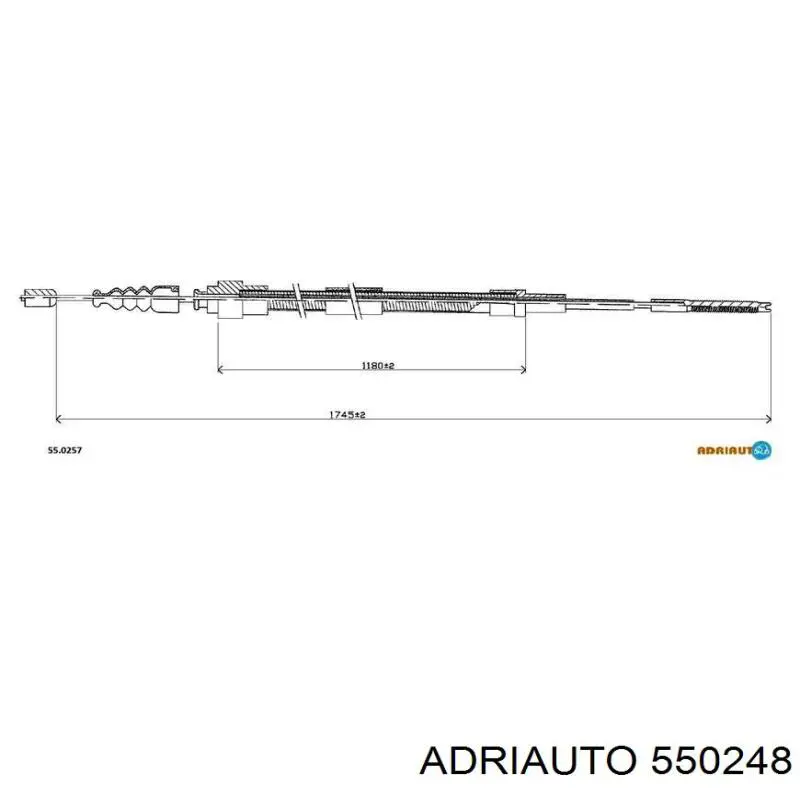 Cabo traseiro direito/esquerdo do freio de estacionamento Adriauto 550248 preço, a partir de 11,65 USD