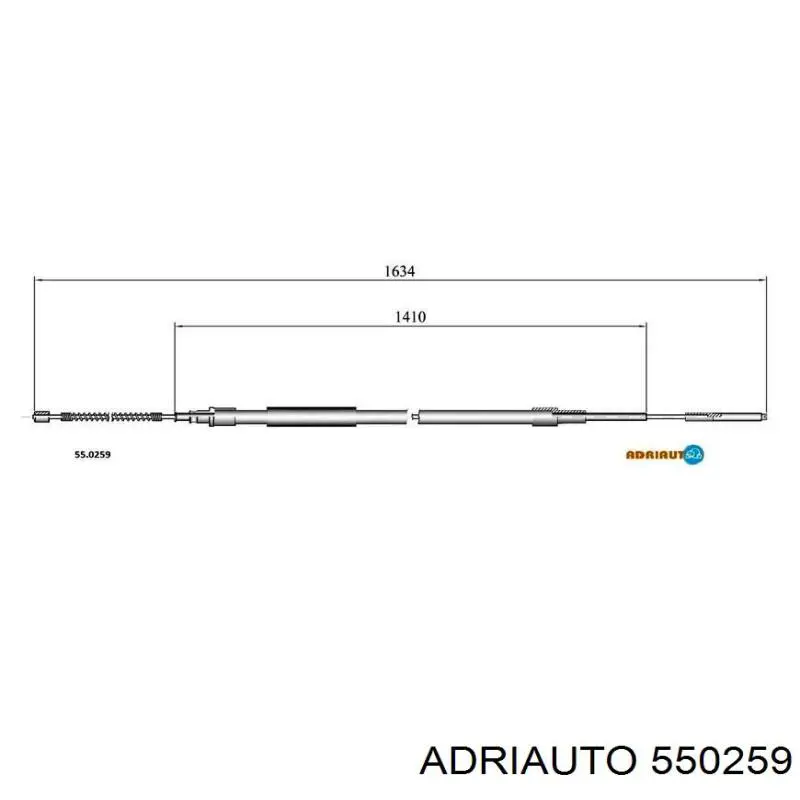 550259 Adriauto Cabo traseiro direito/esquerdo do freio de estacionamento