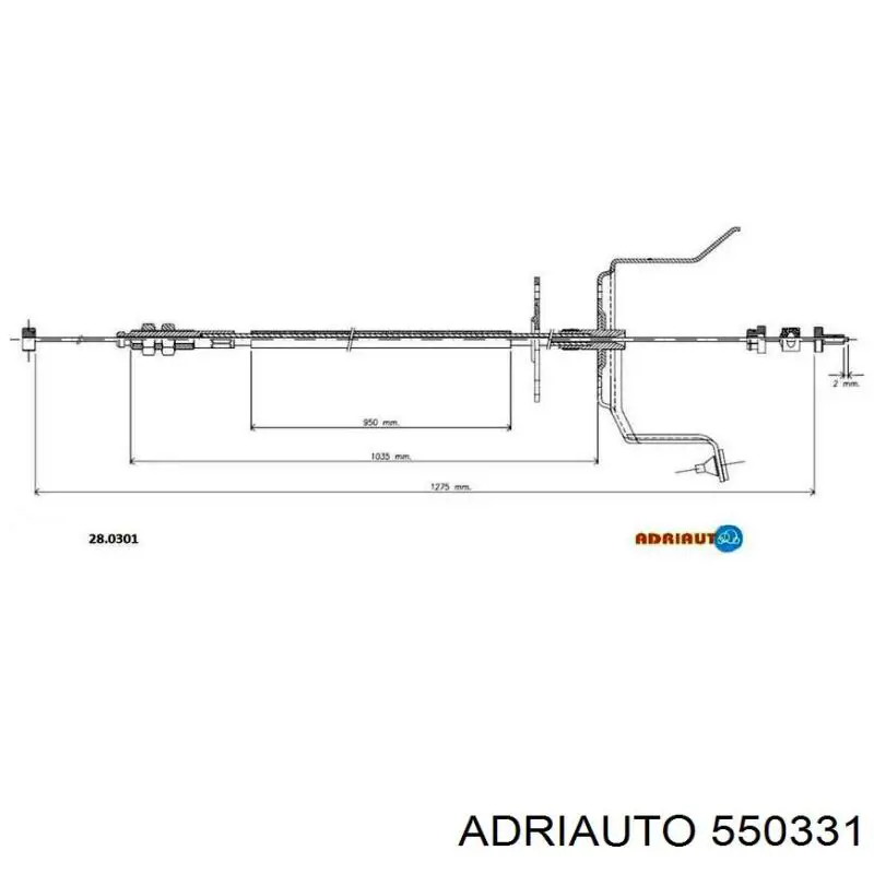 Compre 550331 Adriauto Cabo/pedal de gás (de acelerador)
