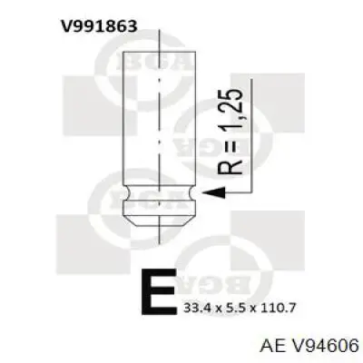 Válvula de admissão AE V94606 preço, a partir de 9,50 USD