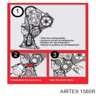 Bomba de água (bomba) de esfriamento Airtex 1580R preço, a partir de 42,22 USD