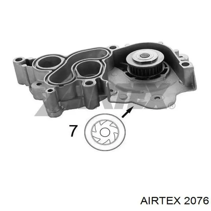 2076 Airtex Bomba de água (bomba) de esfriamento