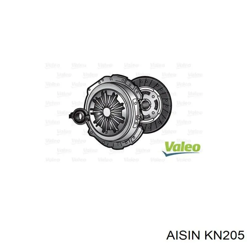 KN205 Aisin Kit de embraiagem (3 peças)
