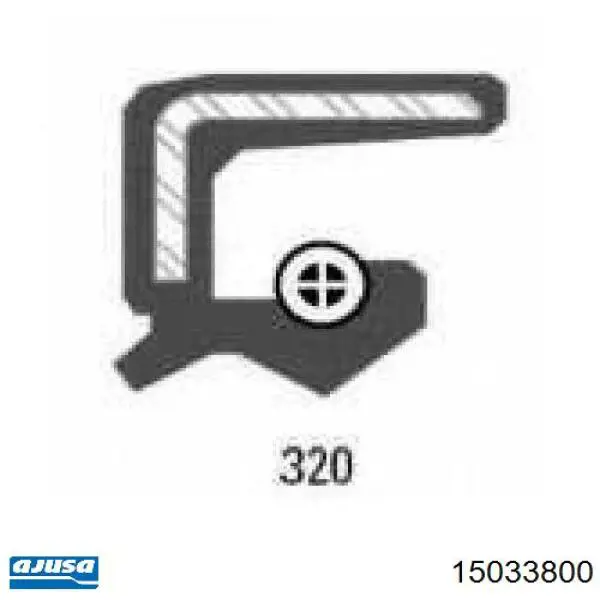 Compre 15033800 Ajusa Vedação traseira de cambota de motor