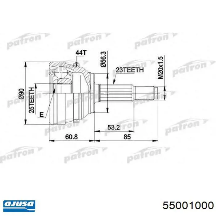 Compre 55001000 Ajusa Vedante de cabeça de motor (CBC)