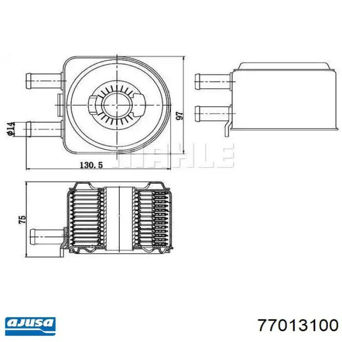 77013100 Ajusa Kit de vedantes de caixa do filtro de óleo