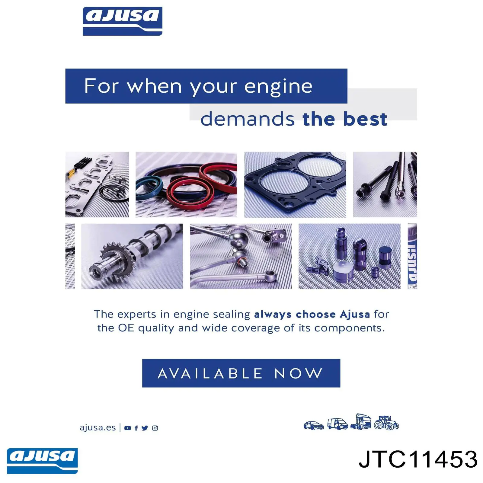 JTC11453 Ajusa Vedante de turbina, kit de montagem