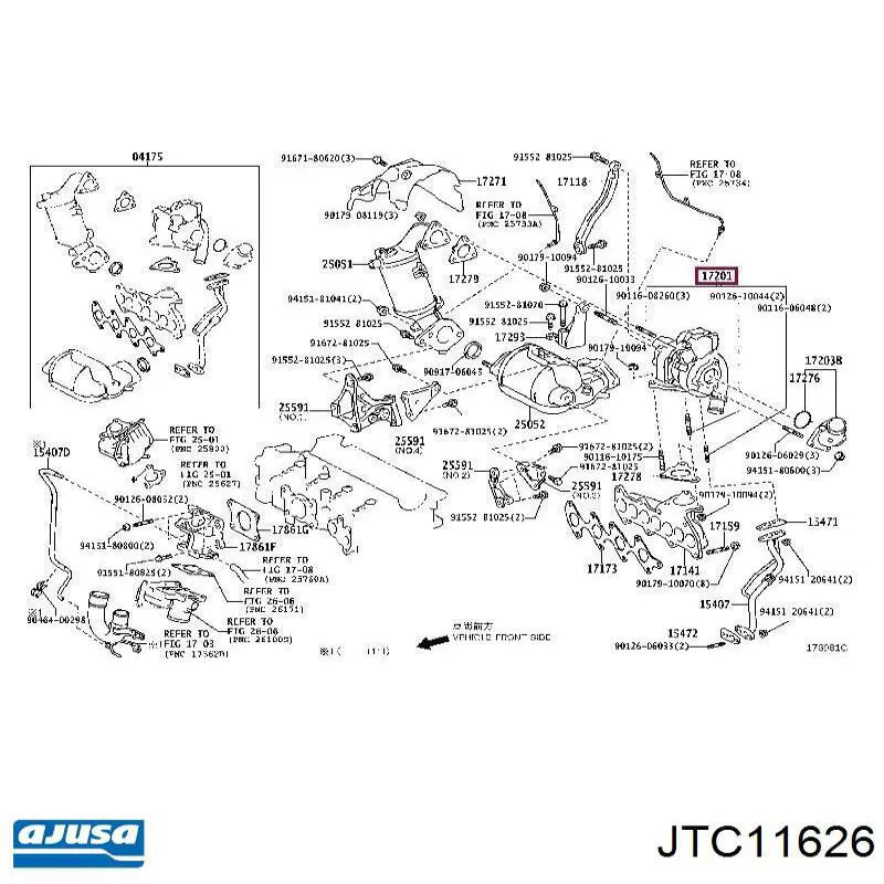 Vedante de turbina, kit de montagem Ajusa JTC11626 preço, a partir de 37,87 USD