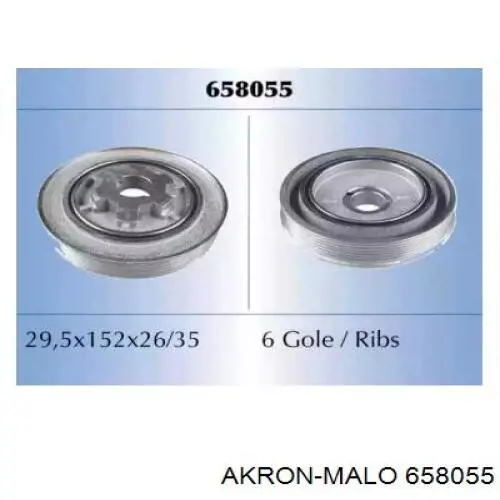 Polia de cambota Akron Malo 658055 preço, a partir de 90,72 USD