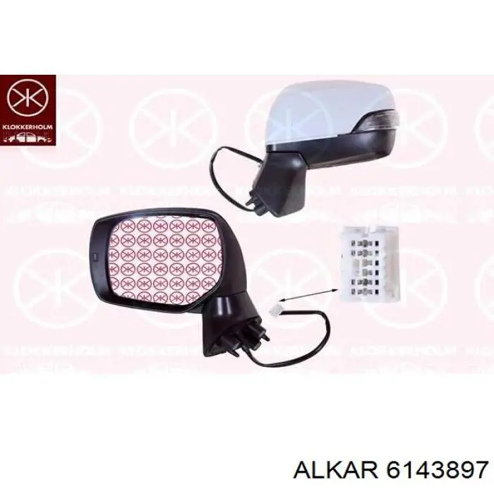 Espelho de retrovisão esquerdo Alkar 6143897 preço, a partir de 228,88 USD