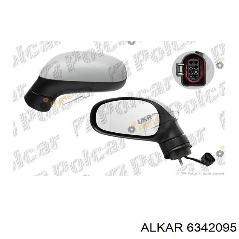 Compre 6342095 Alkar Placa sobreposta (tampa) do espelho de retrovisão direito