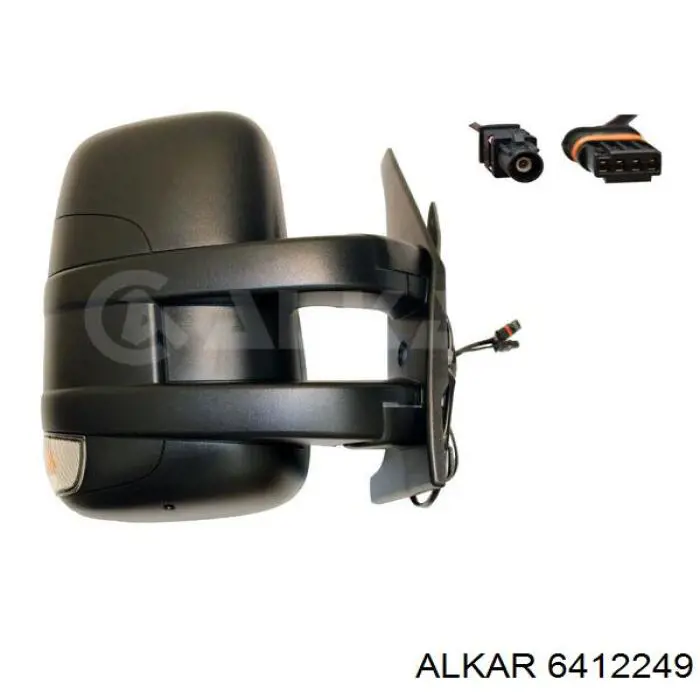 Compre 6412249 Alkar Elemento espelhado do espelho de retrovisão direito