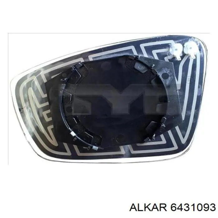 6431093 Alkar Elemento espelhado do espelho de retrovisão esquerdo
