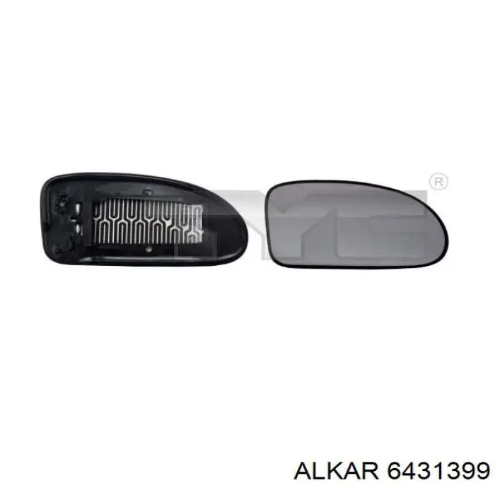 Compre 6431399 Alkar Elemento espelhado do espelho de retrovisão esquerdo