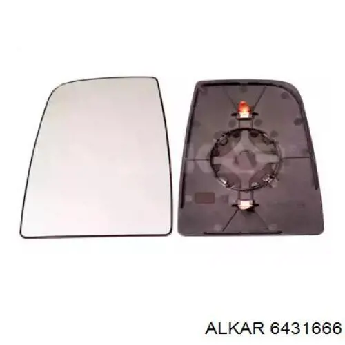 6431666 Alkar Elemento espelhado do espelho de retrovisão esquerdo