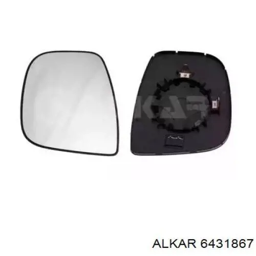 6431867 Alkar Elemento espelhado do espelho de retrovisão esquerdo