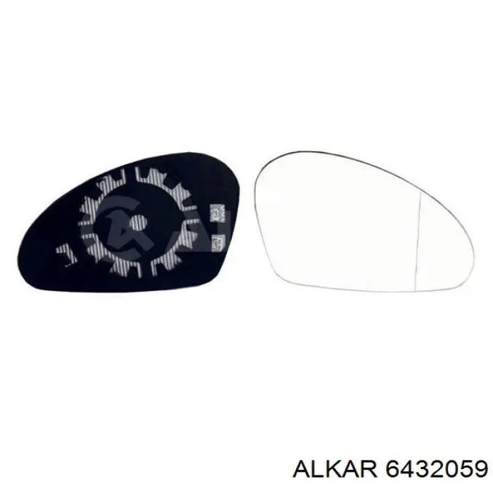 Compre 6432059 Alkar Elemento espelhado do espelho de retrovisão direito