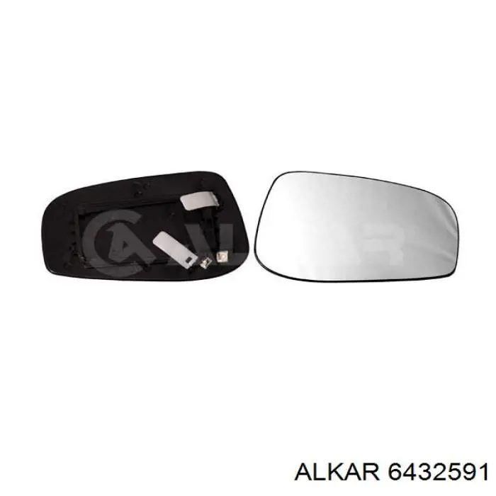 Compre 6432591 Alkar Elemento espelhado do espelho de retrovisão direito