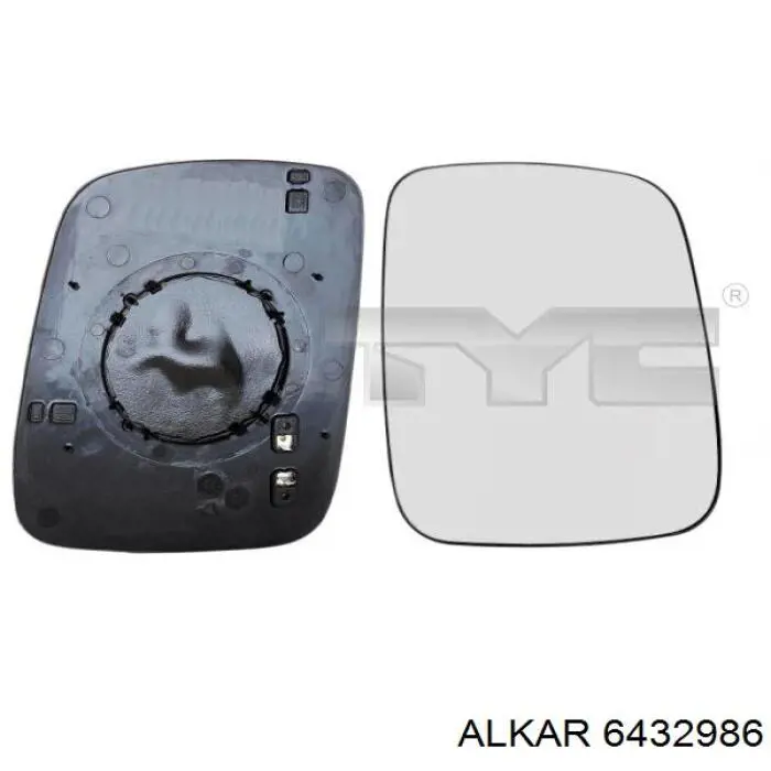Compre 6432986 Alkar Elemento espelhado do espelho de retrovisão direito