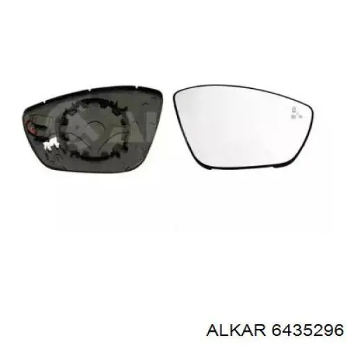 6435296 Alkar Elemento espelhado do espelho de retrovisão esquerdo