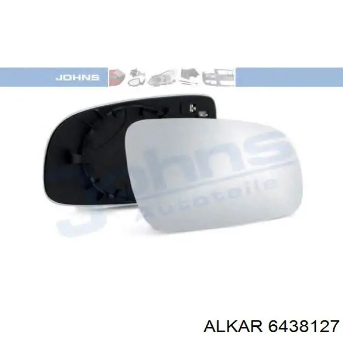 Compre 6438127 Alkar Elemento espelhado do espelho de retrovisão direito