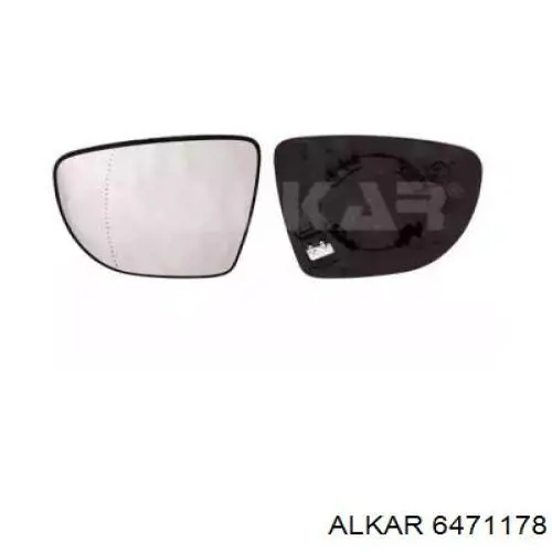 6471178 Alkar Elemento espelhado do espelho de retrovisão esquerdo