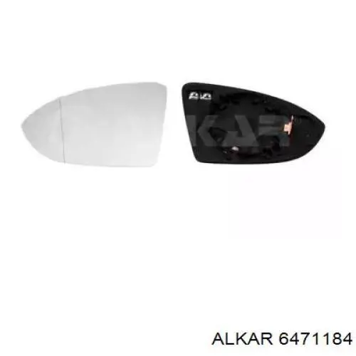 6471184 Alkar Elemento espelhado do espelho de retrovisão esquerdo