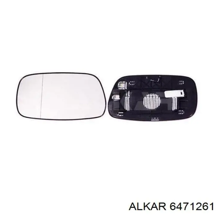 6471261 Alkar Elemento espelhado do espelho de retrovisão esquerdo