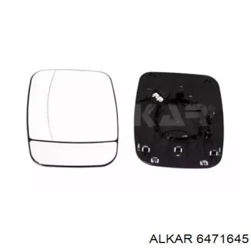 6471645 Alkar Elemento espelhado do espelho de retrovisão esquerdo