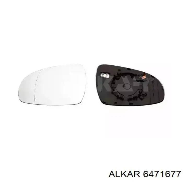 6471677 Alkar Elemento espelhado do espelho de retrovisão esquerdo