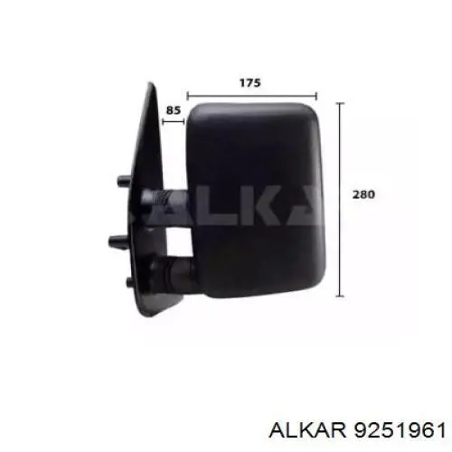 Espelho de retrovisão direito Alkar 9251961 preço, a partir de 91,25 USD
