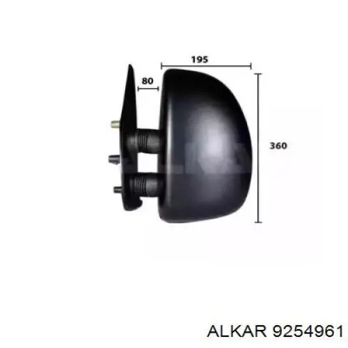 Espelho de retrovisão esquerdo Alkar 9254961 preço, a partir de 98,84 USD