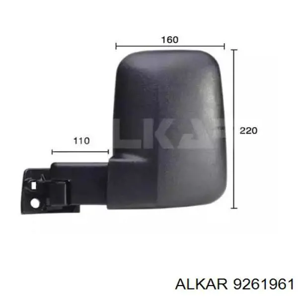 Espelho de retrovisão esquerdo Alkar 9261961 preço, a partir de 72,68 USD