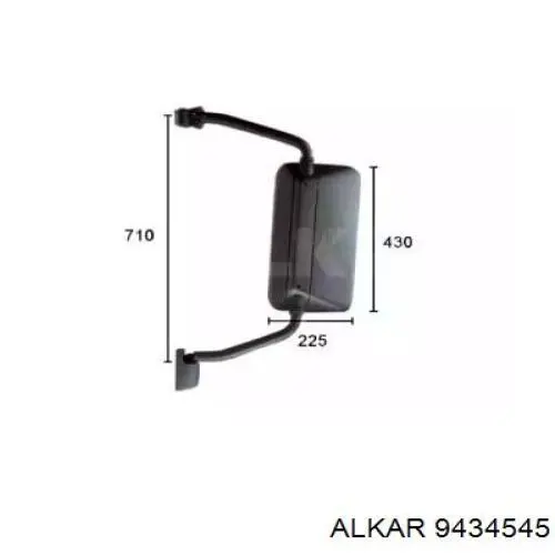9434545 Alkar Espelho de retrovisão direito