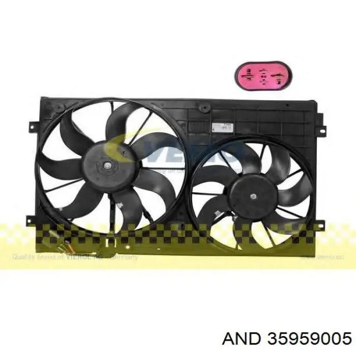 Ventilador elétrico de esfriamento montado (motor + roda de aletas) direito AND 35959005 preço, a partir de 59,69 USD