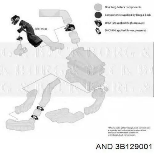 Cano derivado de ar do medidor de consumo do ar 3B129001 AND