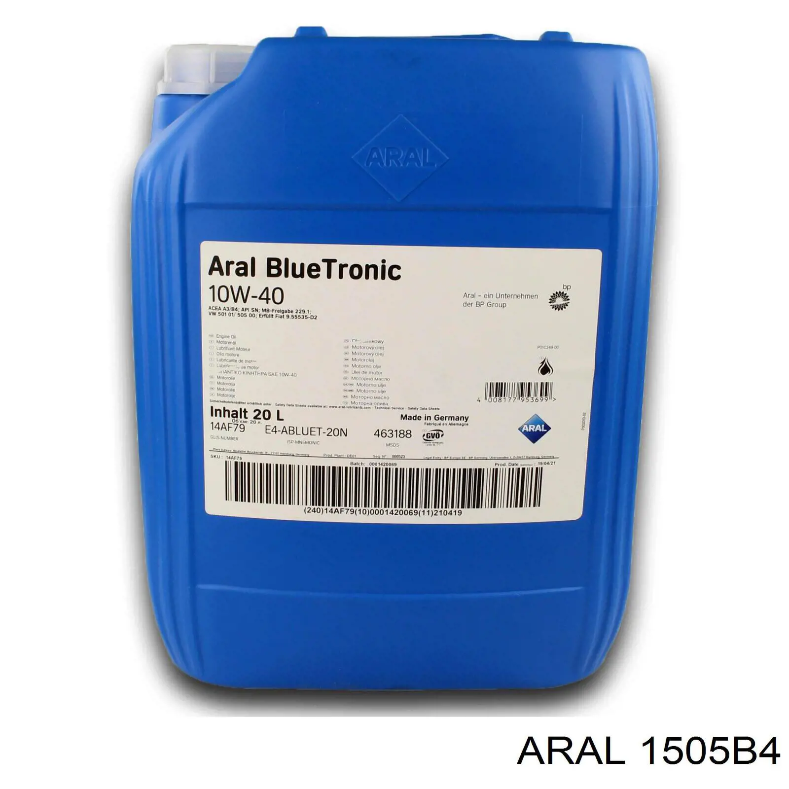 Óleo para motor Aral 1505B4 preço, a partir de 18,04 USD
