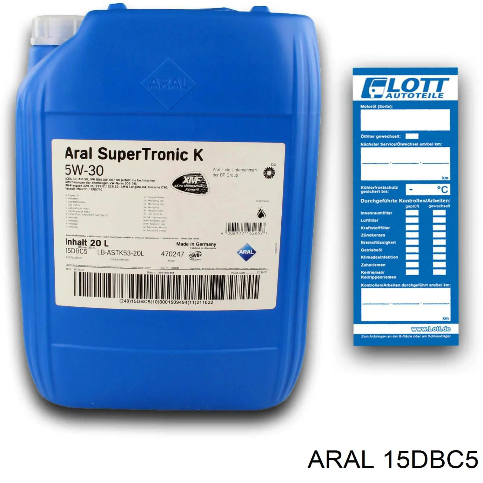 Óleo para motor 15DBC5 Aral