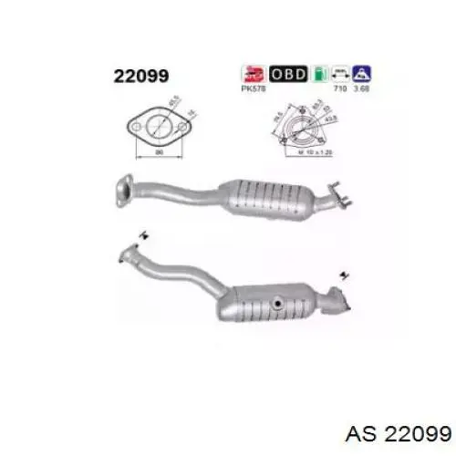 Convertidor - catalisador Bosal 090591 preço, a partir de 253,80 USD