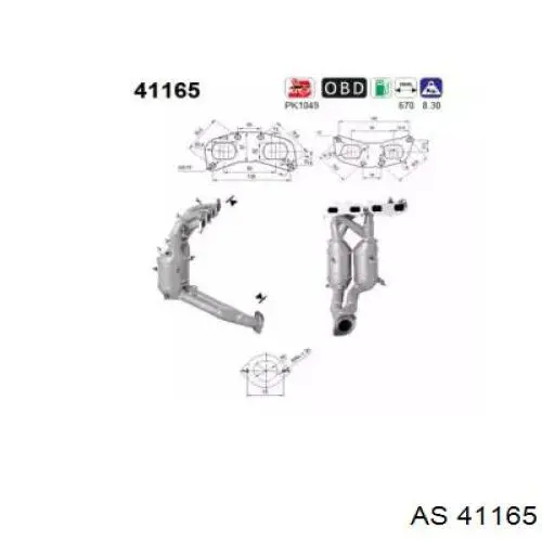 Convertidor - catalisador BM Catalysts BM91342H preço, a partir de 555,91 USD